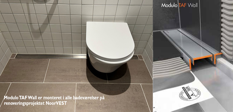 Bluedrain har lav indbygningshøjde, æstetisk design og nem installation 