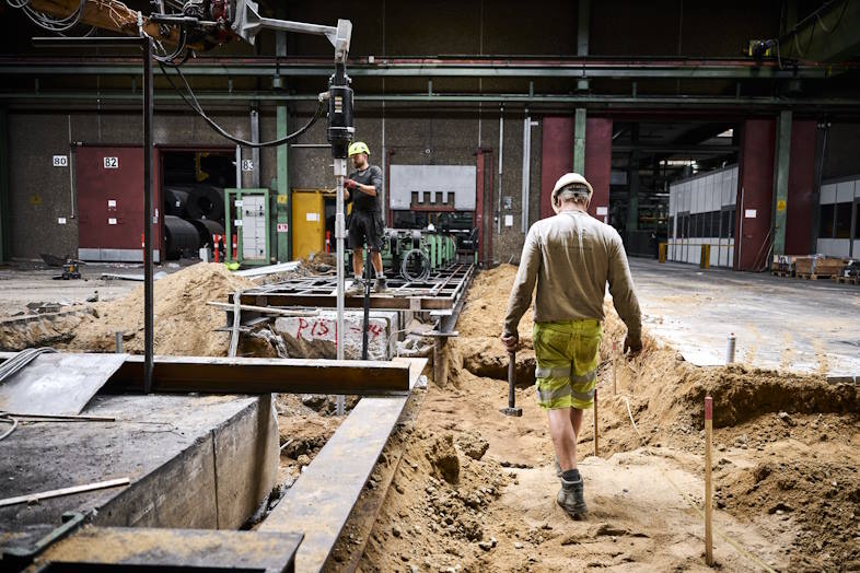 Maskinfundering med skruepæle