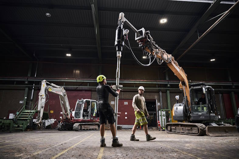 Maskinfundering med skruepæle