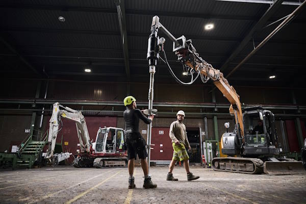 Maskinfundering med skruepæle